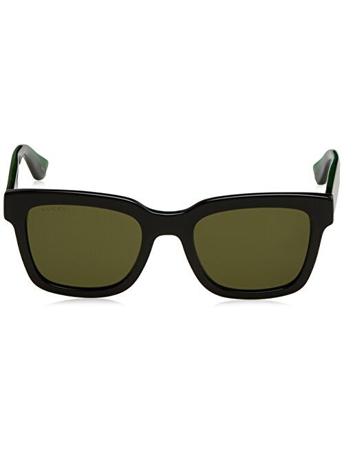 Gucci Fashion Sunglasses, 52/21/145, Black / Green / Green