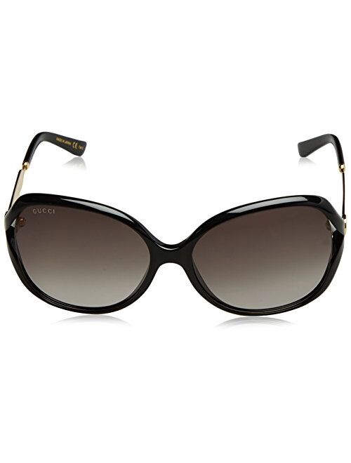 Gucci Women 0076S 60 Black/Grey Sunglasses 60mm