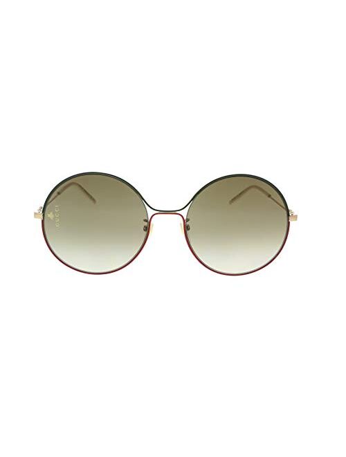Gucci GG0395S Gold/Green Red/Brown Gradient One Size