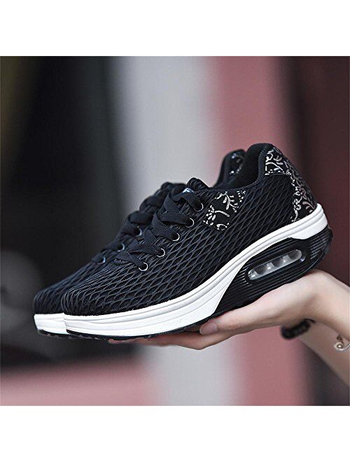 Kemosen Women's Lightweight Sneakers,Ladies Casual Comfortable Walking Shoes Wedges Breathable Trainers Running Shoes
