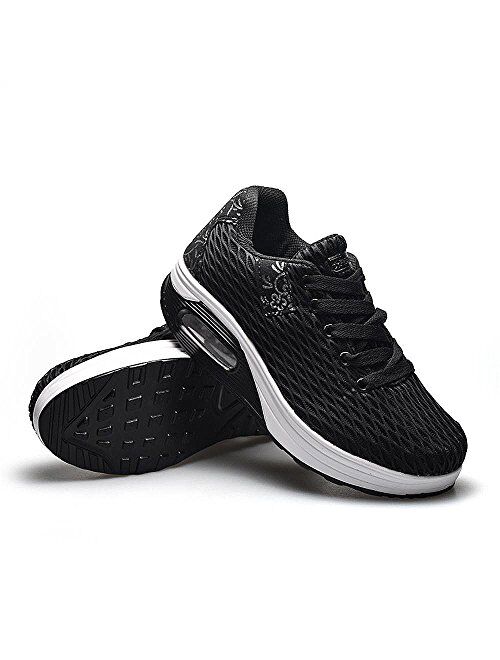 Kemosen Women's Lightweight Sneakers,Ladies Casual Comfortable Walking Shoes Wedges Breathable Trainers Running Shoes