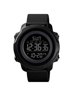 Men's Digital Sports Watch Military Electronic Waterproof Wrist Watches for Men with Stopwatch Alarm LED Backlight