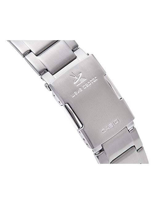 Casio WVA-M640D-2AER Mens Radio Controlled Steel Bracelet Combi Watch, Silver, 44mm