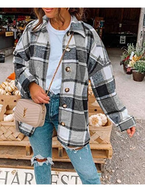 CXINS Womens Fashion Lapel Open Front Sleeveless Plaid Vest Cardigan Coat with Pocket