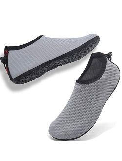 VIFUUR Womens Mens Water Shoes Adjustable Aqua Socks for Outdoor Swimming Beach Surfing Zipper