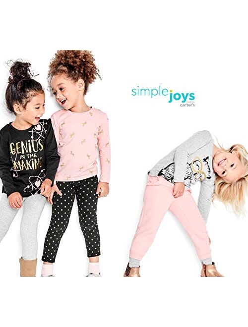 Simple Joys by Carters Girls 3-Pack Short-Sleeve Graphic Tees Pack of 3
