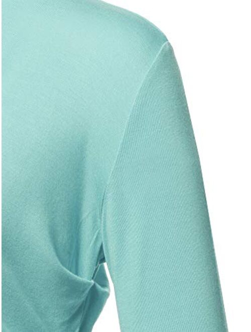 SSOULM Women's 3/4 Sleeve Open Front Bolero Shrug Cardigan with Plus Size