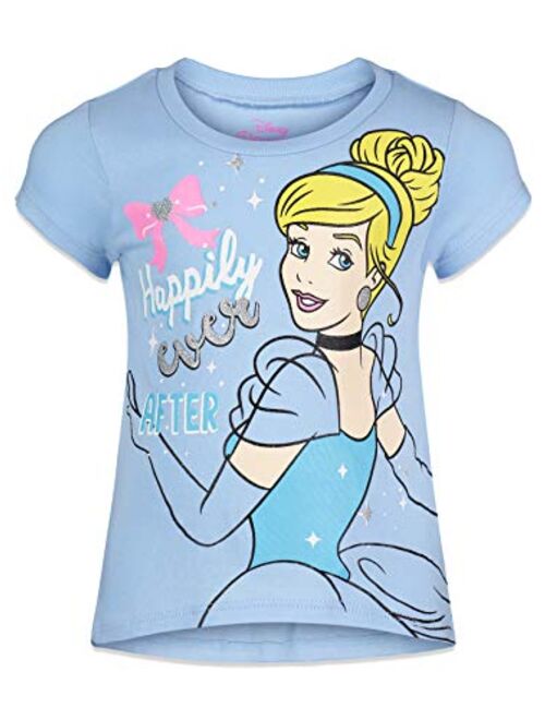 Disney Princess Belle Ariel Cinderella Jasmine 4 Pack Tee