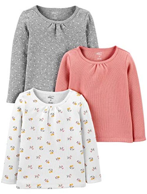 Simple Joys by Carter's Baby and Toddler Girls' Multi-Pack Long Sleeve Tops