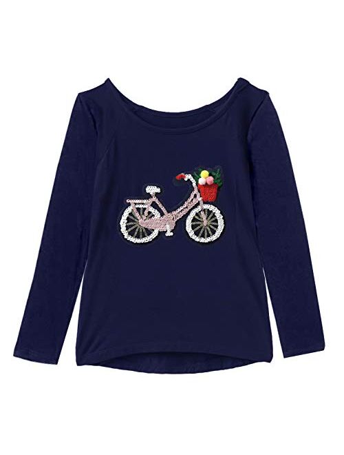 IRELIA 3 Pack Girls Crew Neck Tee Short Sleeve Shirts with Cold Shoulder