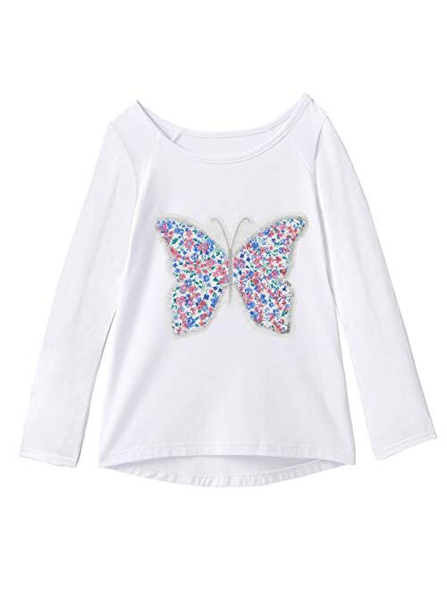 IRELIA 3 Pack Girls Crew Neck Tee Short Sleeve Shirts with Cold Shoulder