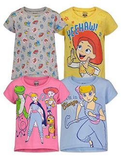 Toy Story Girls 4 Pack Short Sleeve T-Shirts
