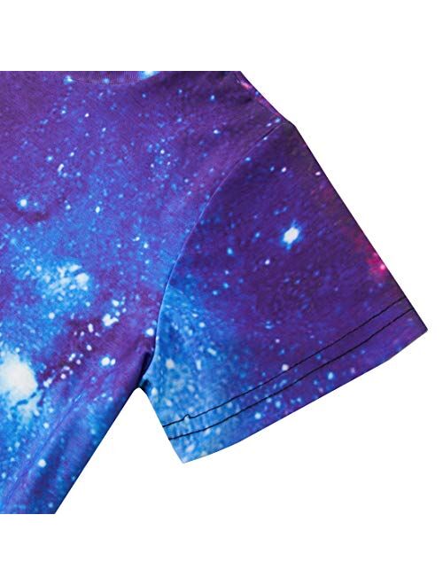 Funnycokid Boys Girls 3D Printed Graphic T-Shirt Kids Teenagers Short Sleeve Tee Shirts 6-16 Years