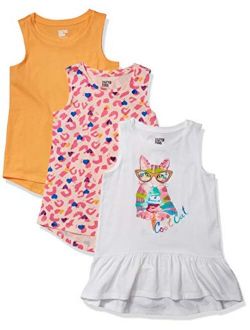 Amazon Brand - Spotted Zebra Girls Sleeveless Tunic T-Shirts
