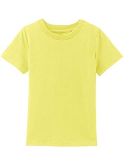 COSLAND Baby & Kids Heavyweight Short Sleeves Solid Color T-Shirt
