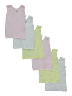 bambini Baby Boys Girls Unisex 6-Pack Sleeveless T-Shirts Tanks