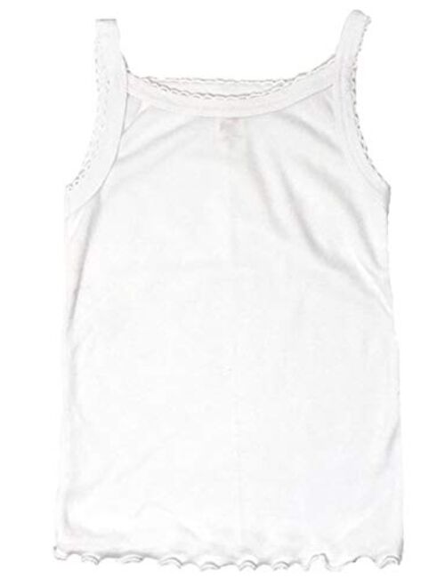 I&S Girls 4 Pack Soft Cotton Cami Spaghetti Strap Tank Tops Undershirts 