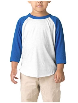 Hat and Beyond Kids Raglan Jersey Child Toddler Youth Uniforms 3/4 Sleeves T Shirts