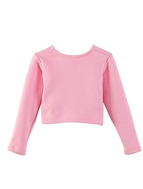 Lisianthus Girls' Classic Thick Ballet Long Sleeve Wrap Top