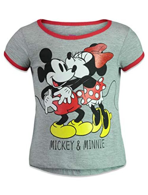 Disney Minnie Mouse Girls' 4 Pack Short Sleeve T-Shirts