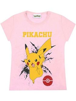 Pokemon Childrens/Girls Official Pikachu Bolt T-Shirt