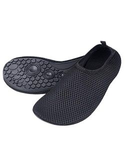 ECO-FUSED Women's Water Shoes with Elastic, Quick Dry, Breathable Fabric and Non-Slip Rubber Sole