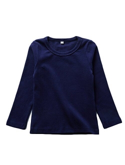 KISBINI Unisex Girls 100% Cotton Long Sleeve T-Shirt Top Tees