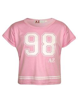 A2Z 4 Kids Girls Top Kids 98 Print Stylish Fashion T Shirt Crop Top 7-13 Year