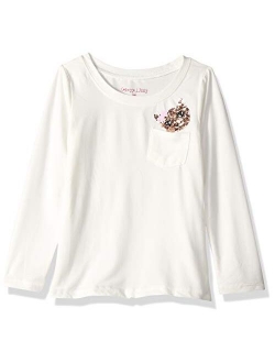 Colette Lilly Girls' Long Sleeve Sequin Tee
