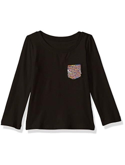 Colette Lilly Girls' Long Sleeve Sequin Tee