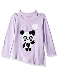 Colette Lilly Girls' Long Sleeve Sequin Tee