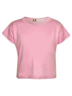 A2Z 4 Kids Girls Top Kids Plain Color Stylish Fahsion Trendy T Shirt Crop Top