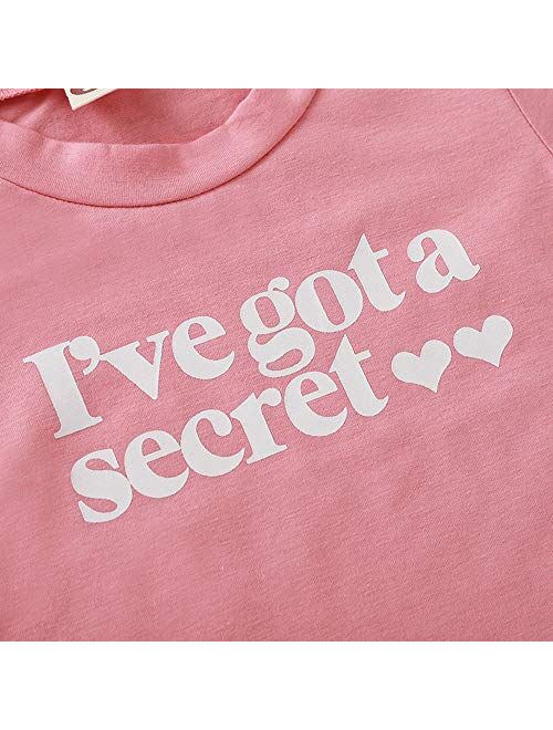 Toddler Little Girls Going to be Big Sister Cotton T-Shirt Clothes Short Sleeve Secret Letter Pink Tops Tee Outfit