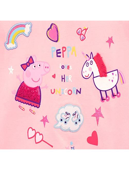 Peppa Pig Girls' Unicorn Long Sleeved Top