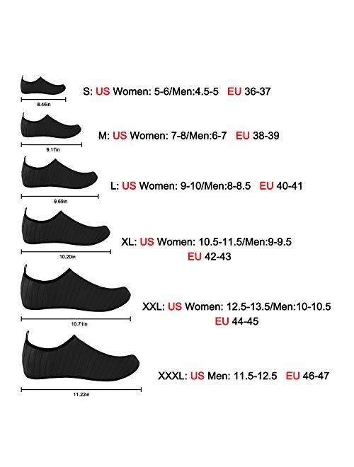 Water Shoes, Konikit Quick-Dry Aqua Socks Barefoot Shoes for Water Sports Yoga Exercise Men Women Kids