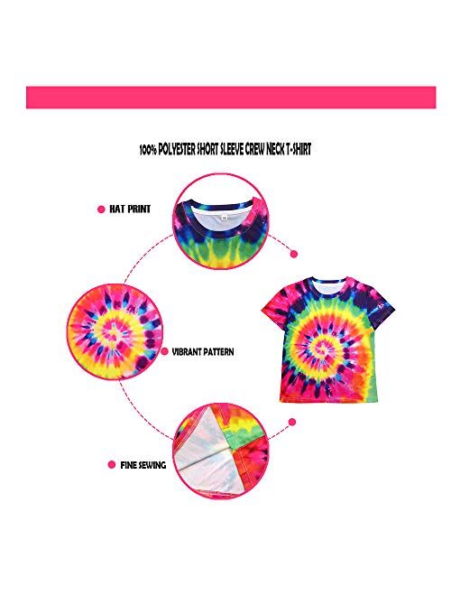 Losturban Big Boys' Girls' 3D Print Short Sleeve T-Shirt Kids Crew Graphic Tee
