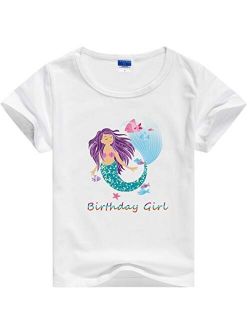 Mermaid Birthday T-Shirt, Mermaid Gift, Birthday Outfit for Girls
