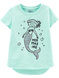 Kids' Little Girls' Sequin Short-Sleeve T-Shirt