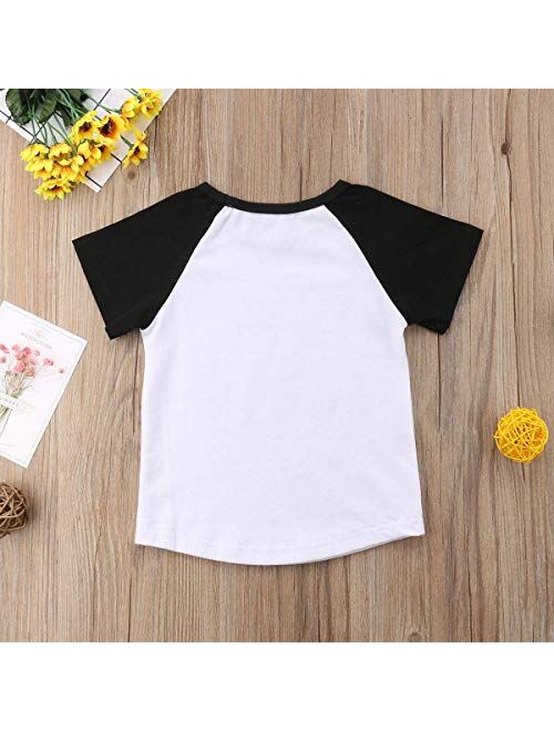 Toddler Girls T-Shirt Promoted to Big Sister Letters Print Kids Short Sleeve Tops