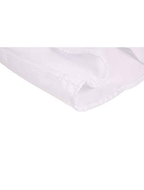 AOLIWEN Girls Long Sleeve Ruffle Shirts School Uniform Blouse Slim Fit Shirt