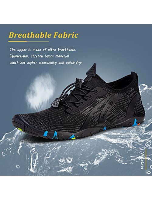 WateLves Water Shoes Mens Womens Beach Swim Shoes Quick-Dry Aqua Socks Pool Shoes for Surf Yoga Water Aerobics
