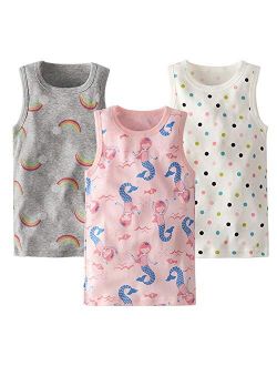 benetia Girls Undershirts Cotton KidsTank 3-Pack