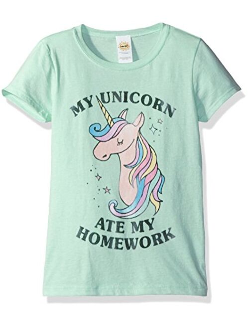 LOST GODS Girls' Unicorn Ate My Homework Graphic T-Shirt
