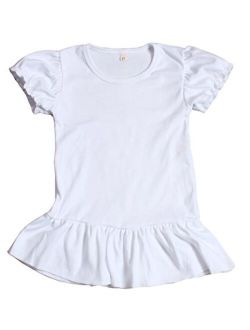 Yawoo Haan Baby Girls Solid Short Sleeve T-Shirt Cotton Basic Tee