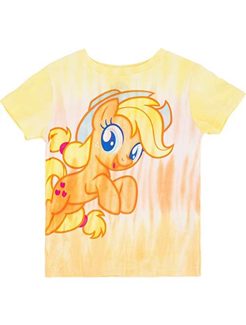 My Little Pony Girls Tie Dye Graphic T-Shirt - Rainbow Dash, Pinkie Pie, Twilight Sparkle, Apple Jack, Sizes 4-6X