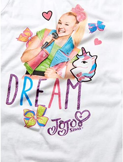 JoJo Siwa Girls' Dream & Unicorns Short Sleeve Tee