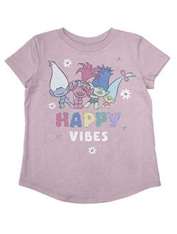 Toddler Girls 2T-5T DreamWorks Trolls Poppy & Branch Happy Vibes Glitter Graphic Tee