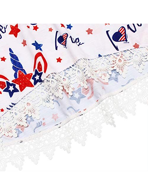 JESKIDS Girls Lace Tunic Tops Unicorn Short/Long Sleeve Loose Blouse T-Shirts with Pockets 4-11 Years