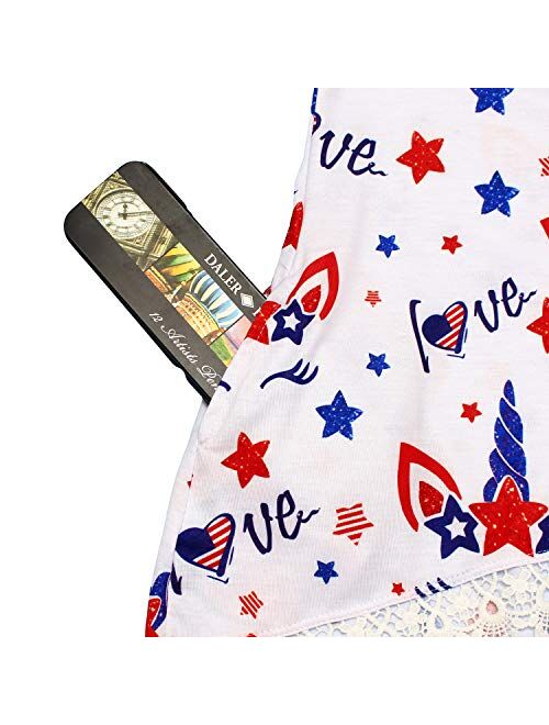 JESKIDS Girls Lace Tunic Tops Unicorn Short/Long Sleeve Loose Blouse T-Shirts with Pockets 4-11 Years