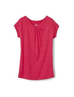 Girls' Short Sleeve V-Neck T-Shirt Tee